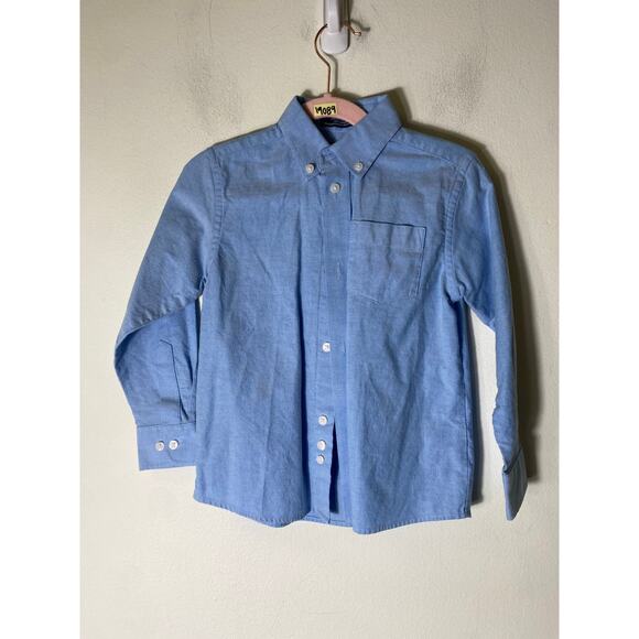 Izod Light Blue Button Up Boys Shirt Sz 5 - Picture 1 of 3